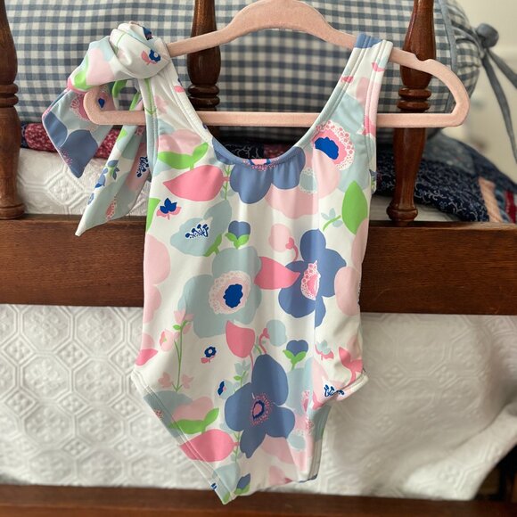 The Beaufort Bonnet Company Brookhaven Bow Girls one piece swim - Picture 4 of 7